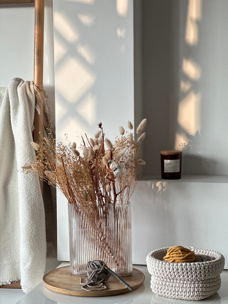 Basket with folover rim