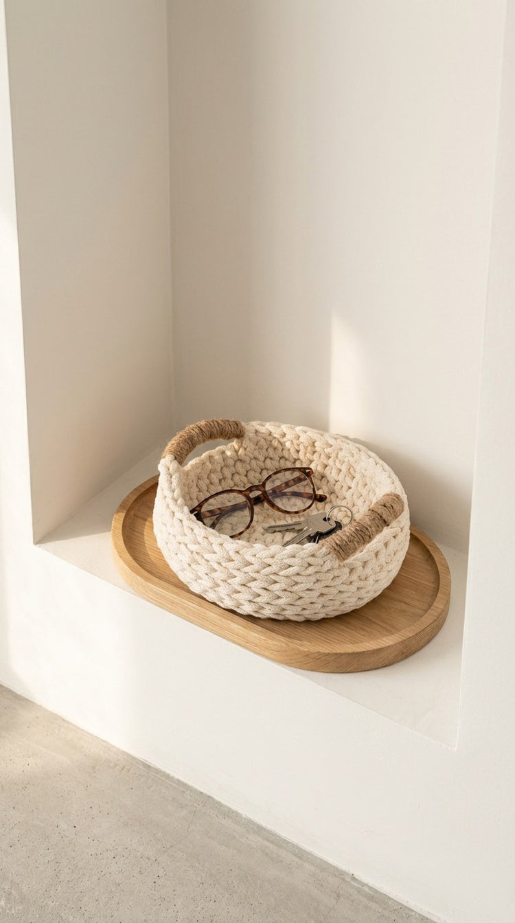 Basket with Jute Handles