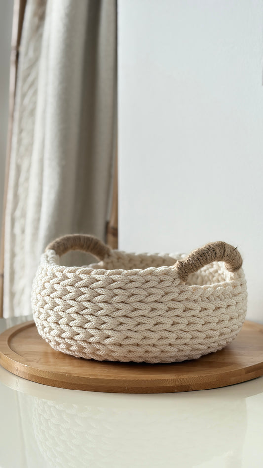 Basket with Jute Handles