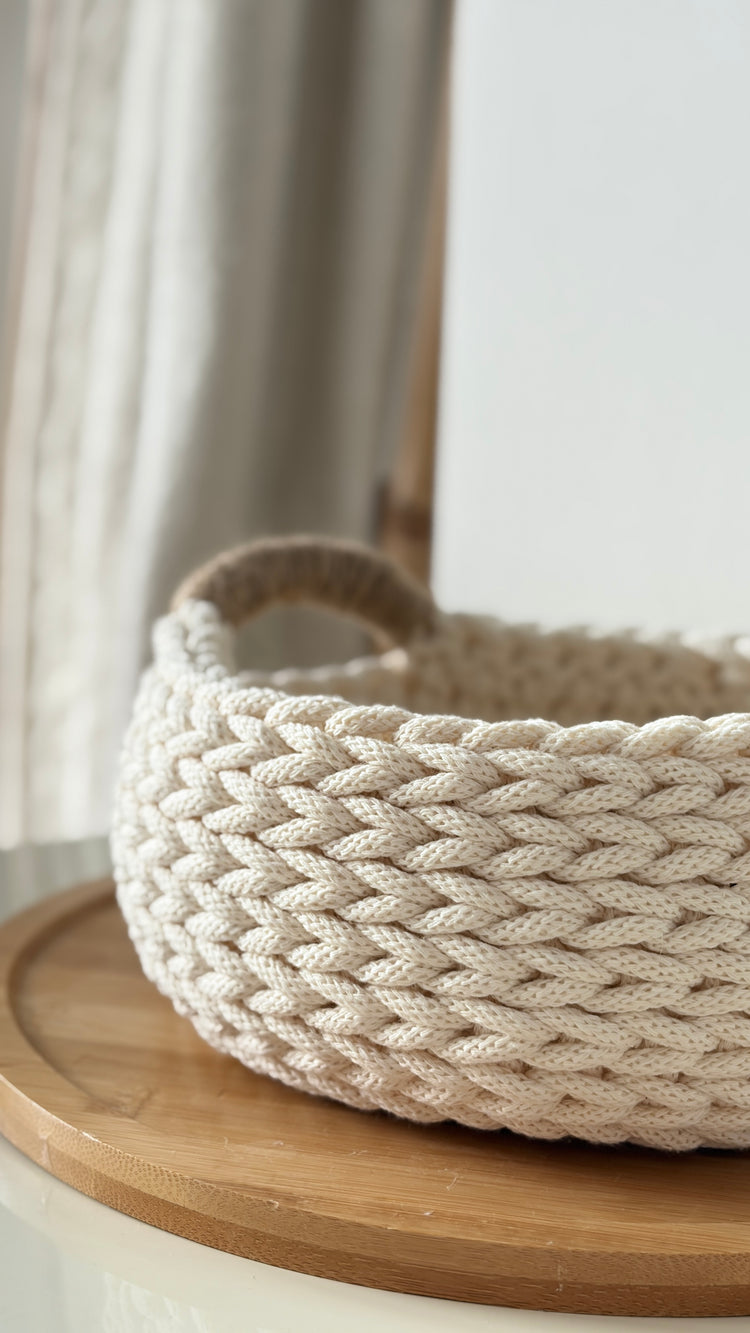 Basket with Jute Handles