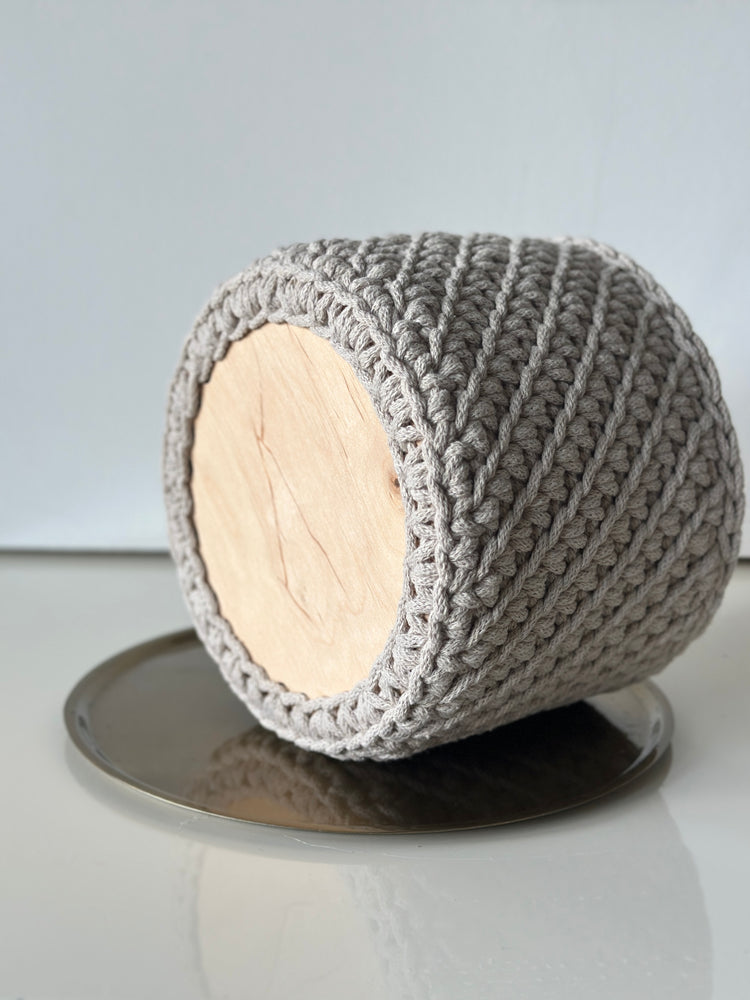 Basket with a Wooden Base