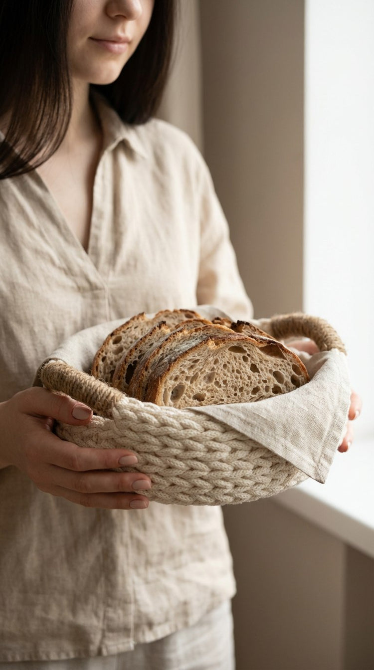 Basket with Jute Handles